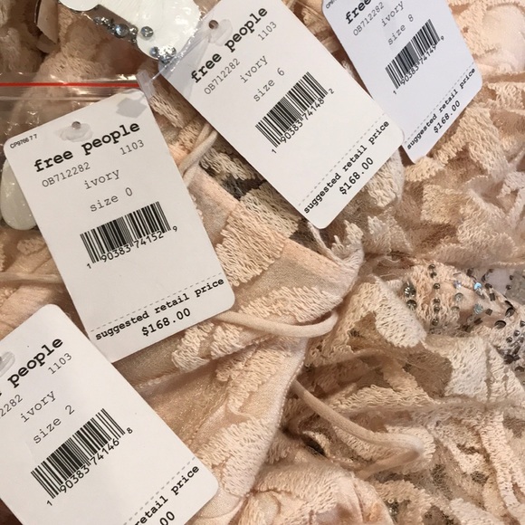 NWT Free People North Star Lace Sequin Mini Dress - Picture 5 of 5